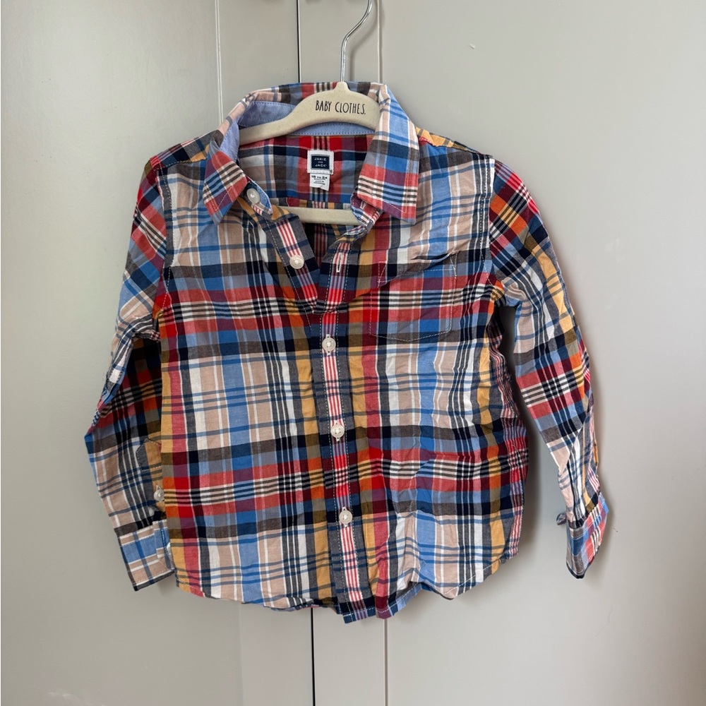 Plaid Toddler Shirt - Multicolor (Janie and Jack, 18-24m)